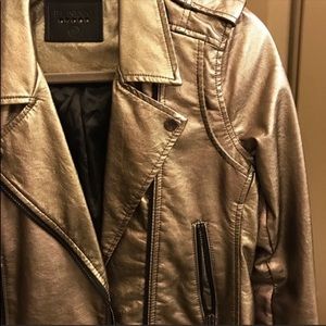 Blank NYC, metallic leather moto jacket 150$